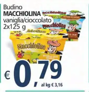 Alter Discount Macchiolina Budino vaniglia/Cioccolato 2 x 125g offerta