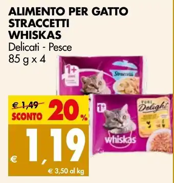 Alimento Per Gatto Straccetti Whiskas 85g x 4