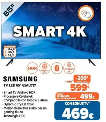 Expert Di Lella Samsung TV LED 65" 65AU717 offerta
