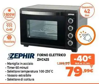 Expert Di Lella Zephir Forno Elettrico ZHC42S offerta