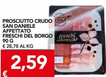 TuoDi Prosciutto Crudo San Daniele Affettato Freschi del Borgo 90 g offerta