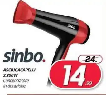 Sinbo Asciugacapelli 2.200W