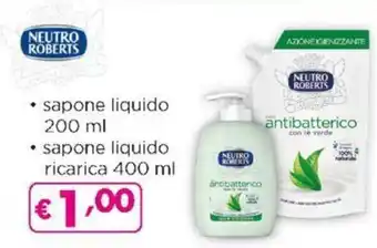 Acqua & Sapone Neutro Roberts 200 ml/400 ml offerta