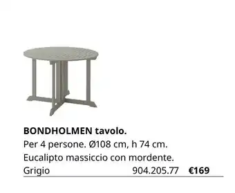 IKEA Bondholmen tavolo offerta