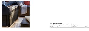 Tosterö contenitore 129x44 cm, h 79 cm