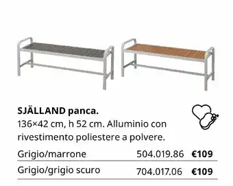 IKEA Själland panca 136x42 cm, h 52 cm offerta