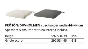 Frösön/Duvholmen cuscino per sedia 44x44 cm