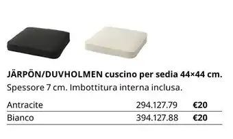 Järpön/Duvholmen cuscino per sedia 44x44 cm