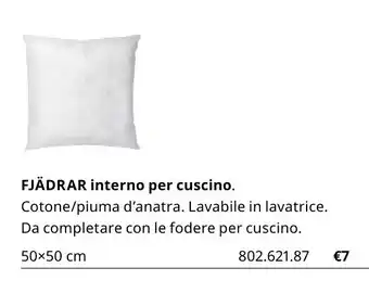 IKEA Fjädrar interno per cuscino 50x50 cm offerta