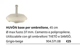 Huvön base per ombrellone, 45 cm