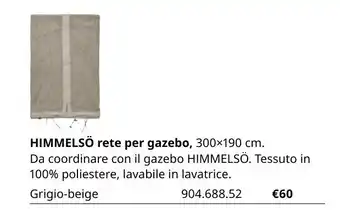 Himmelsö rete per gazebo, 300x190 cm