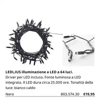 IKEA Ledljus illuminazione a LED a 64 luci offerta