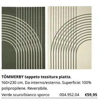 IKEA Tömmerby tappeto tessitura piatta 160x230 cm offerta