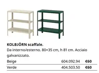 IKEA Kolbjörn scaffale 80x35 cm, h 81 cm offerta