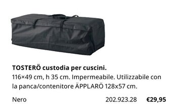 Tosterö custodia per cuscini 116x49 cm, h 35 cm