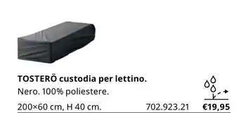 Tosterö custodia per lettino 200x60 cm, H 40 cm