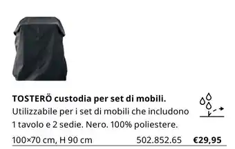 Tosterö custodia per set di mobili 100x70 cm, H 90 cm
