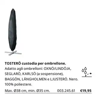 Tosterö custodia per ombrellone Max. Ø38 cm, min. Ø35 cm