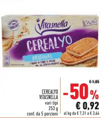 Conad Vitasnella Cerealyo 253g offerta