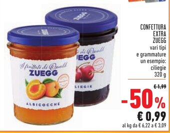 Conad Zuegg Confettura Extra 320g offerta
