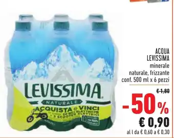 Conad Levissima Acqua 500ml x 6 pezzi offerta