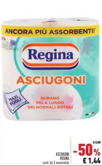 Conad Regina Asciugoni 2 maxirotoli offerta