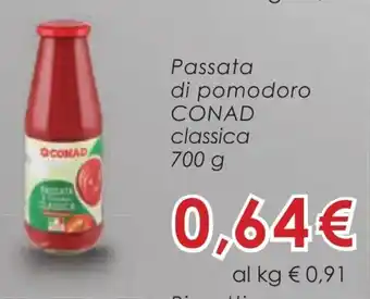 Conad Conad Passata di pomodoro classica 700g offerta