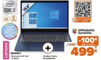 Expert Lenovo Ideapad 3 offerta