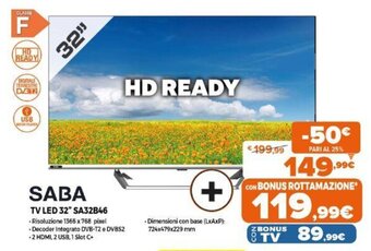 Expert Saba TV Led 32" SA32B46 offerta