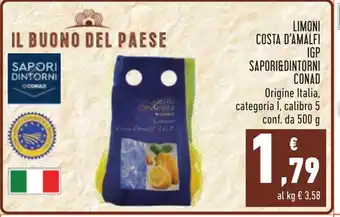 Conad Conad Sapori&Dintori Limoni Costa D'Amalfi 500g offerta