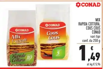 Conad Conad Mix Rapida Cottura, Cous Cous 250g offerta