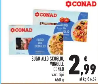 Conad Conad Sugo Allo Scoglia, Vongole 450g offerta