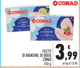 Conad Conad Filetti di Branzino, di Orata 250g offerta
