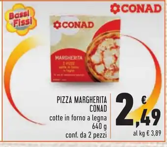 Conad Conad Pizza Margherita 640g 2 pezzi offerta