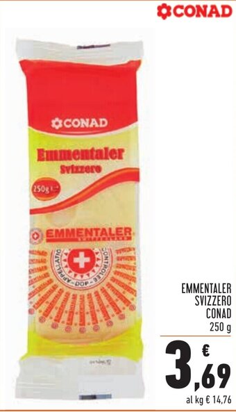 Conad Conad Emmentaler Svizzero 250g offerta