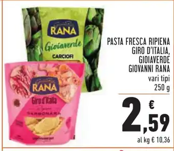 Conad Giovanni Rana Gioiaverde Pasta Fresca Ripiena Giro D'Italiac 250g offerta