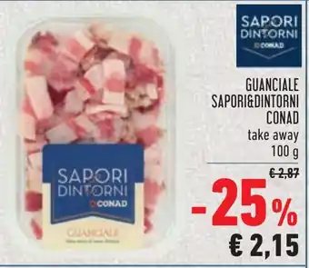 Conad Conad Sapori&Dintori Guanciale 100g offerta