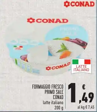 Conad Conad Formaggio Fresco Primo Sale 200g offerta