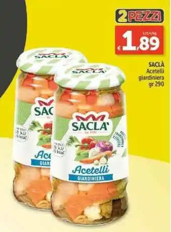 Carrefour Market Saclà Acetelli giardiniera 290 gr offerta