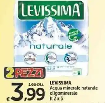 Carrefour Market Levissima Acqua Minerale Naturale Oligominerale 2lt x 6 offerta