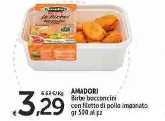Carrefour Market Amadori Birbe bocconcini con filetto di pollo impanato 500 gr offerta