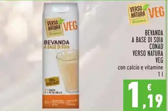 Conad Verso Natura Veg Bevanda A Base di Soia Conad 1L offerta
