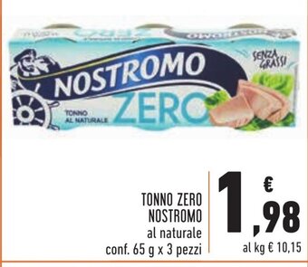 Conad Nostromo Tonno Zero 65g x 3 pezzi offerta
