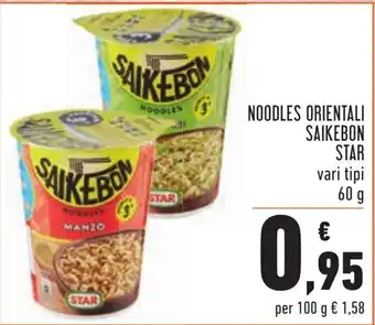 Conad Star Saikebon Noodles Orientali 60g offerta