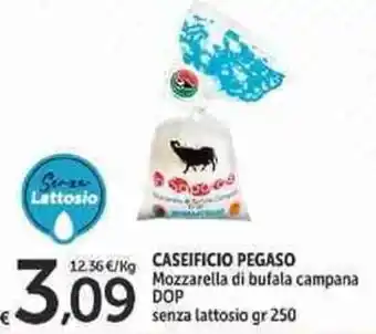 Carrefour Market Caseificio Pegaso Mozzarella di bufala campana DOP senza lattosio 250 gr offerta