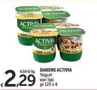 Carrefour Market Danone Activia Yogurt vari tipi 125 gr x 4 offerta