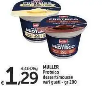 Carrefour Market Müller Proteico dessert/mousse vari gusti - 200 gr offerta