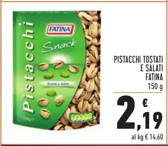 Conad Fatina Pistacchi Tostati e Salati 150g offerta