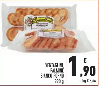 Conad Bianco Forno Ventaglini, Palmine 220g offerta