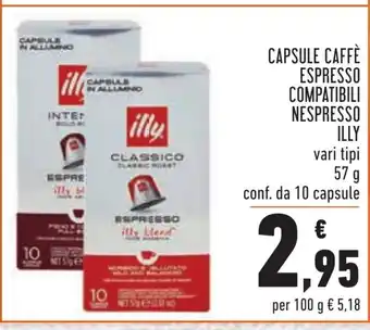 Conad Illy Caffè Espresso Compatibili Nespresso Capsule 57g 10 capsule offerta